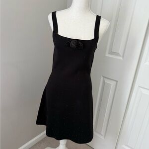 Zara Black Mini Dress with Embellishments